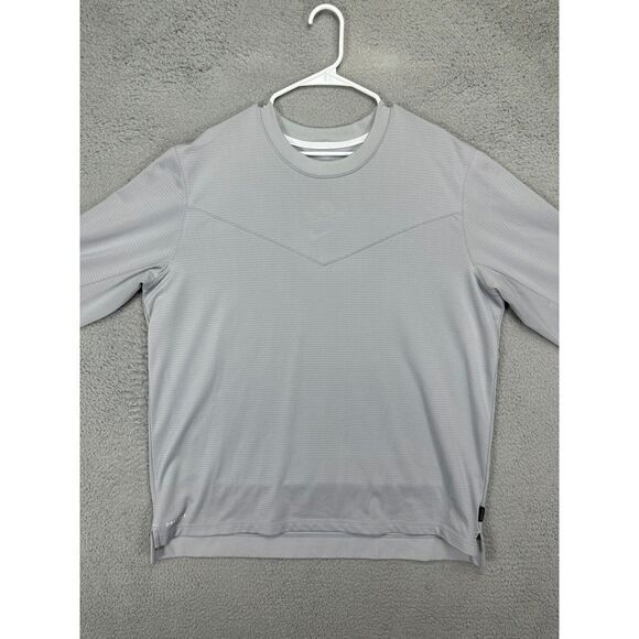 Nike Activewear Shirt Adult XL Dri-Fit Grey Pullover Stretch Long‎ Sleeve Mens